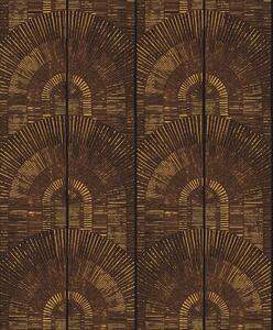 Luxusní hnědo-zlatá vliesová tapeta Art Deco, SPI801, Spirit of Nature, Khroma by Masureel