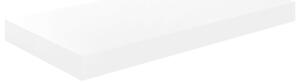 Plovoucí nástěnná police Abra - 50x23x3,8 cm | bílá vysoký lesk