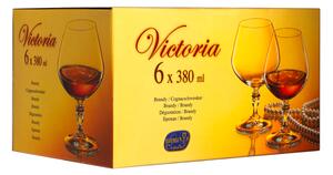 Bohemia Crystal Sklenice na brandy a koňak Victoria 380ml (set po 6ks)