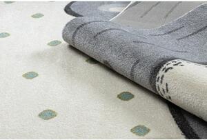 Dětský kusový koberec Méďa šedý 80x150cm