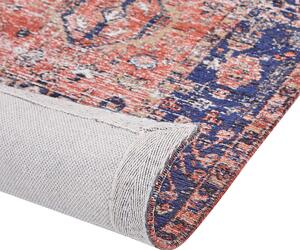 Bavlněný koberec 200 x 300 cm červený/modrý KURIN