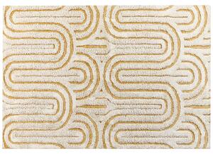 Bavlněný koberec 160 x 230 cm krémově bílý/žlutý PERAI