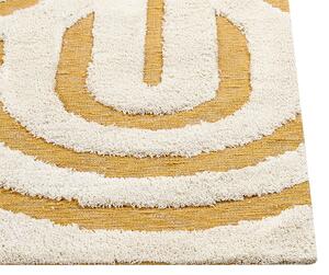 Bavlněný koberec 300 x 400 cm krémově bílý/žlutý PERAI