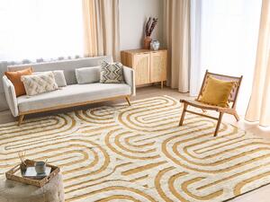 Bavlněný koberec 300 x 400 cm krémově bílý/žlutý PERAI
