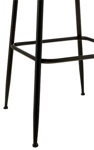 Černá kovová barová stolička s opěrkou Industrial - 45*46* 104cm