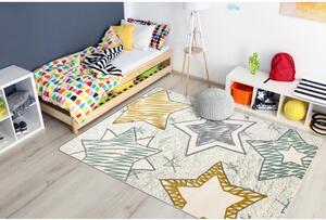 Dětský kusový koberec Hvězdy mátový 80x150cm