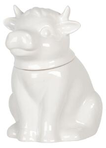 Keramická skladovací dóza s designem krávy Campagne - 19*18*24 cm