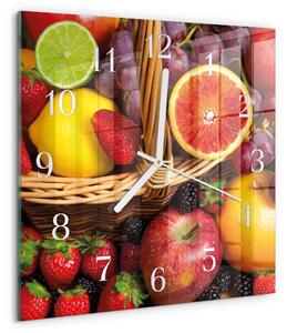 Skleněné hodiny Ovoce zskb-30x30-00089364