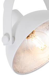 Průmyslové stropní svítidlo bílé se stříbrným 2-světelným nastavitelným - Magnax