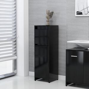 3dílný set koupelnového nábytku - bez madel - dřevotříska | černý