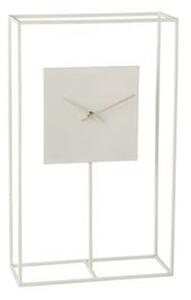 Minimalistické stolní hodiny v bílém kovovém rámu Morgaine - 33,02*13*54,5 cm