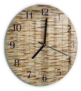 Skleněné nástěnné hodiny Dekorativní kámen zsoc-fi30-00295208