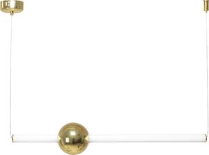 Toolight - LED stropní svítidlo 60cm 12W APP478-CP, zlatá-bílá, OSW-00610