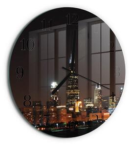 Skleněné nástěnné hodiny Noc na obzoru zsoc-fi30-00173113