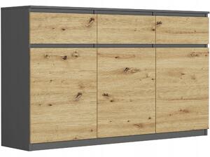 Komoda Rorria (antracit + artisan). Akce -12%