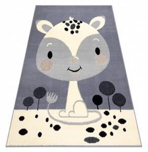 Dětský kusový koberec PP Fox šedý 120x160cm