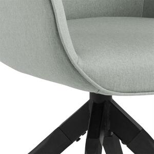 Otočná židle Aura světle šedá/černé nohy