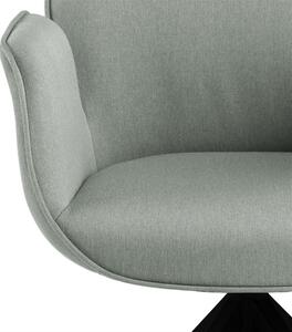 Otočná židle Aura světle šedá/černé nohy