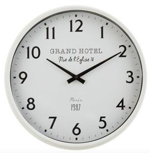 Bílé nástěnné hodiny Grand Hotel Paris - Ø 40*10 cm