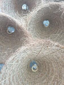 Přírodní závěsné stínidlo z mořské trávy s třásněmi - Ø 60*48cm