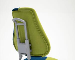 Dětská rostoucí židle RAIDON – látka, plast, zelená / modrá / šedá