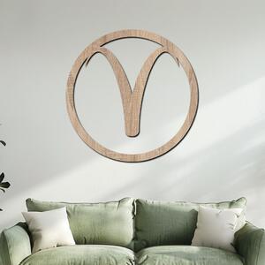 Dřevo života | Dřevěný obraz znamení zvěrokruhu Beran | Rozměry (cm): 20x20 | Barva: Světlý dub