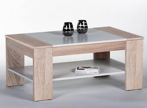 Konferenční stolek Finley Plus, dub sonoma/bílý