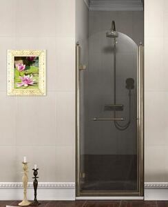 ANTIQUE sprchové dveře otočné, 900mm, levé, ČIRÉ sklo, bronz GQ1290LC