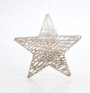 Eurolamp Závěsná hvězda, zlatá, 25 cm