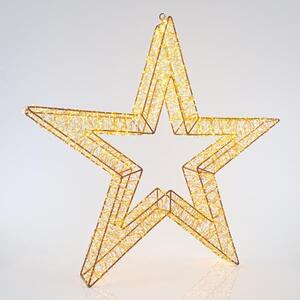 Eurolamp Vánoční dekorace svítící hvězda, 4800 teple bílých LED diod, 70 cm, 1 ks