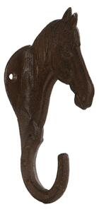 Litinový držák na květináč Horse, 5,5x20 cm, hnědá