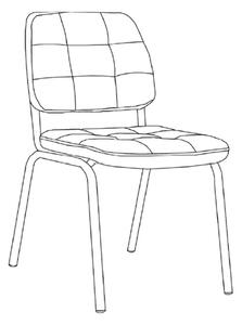 Jídelní židle Emilia, šedá/hnědá ekokůže