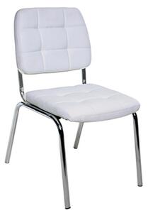 Jídelní židle Emilia, bílá ekokůže