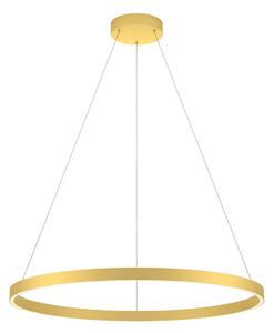 Redo 01-2871 závěsné LED svítidlo stmívatelné Febe matně zlaté, 50W, 3000K, ø80cm