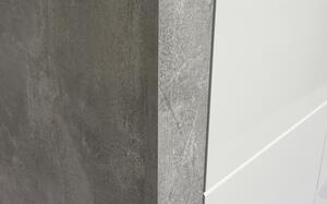 Komoda Stone 117 cm, beton/bílá