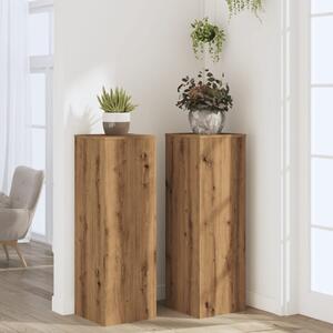 Stojany na rostliny 2 ks dub artisan 33 x 33 x 100 cm kompozit