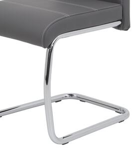 Jídelní židle FLORA S šedá, syntetická kůže