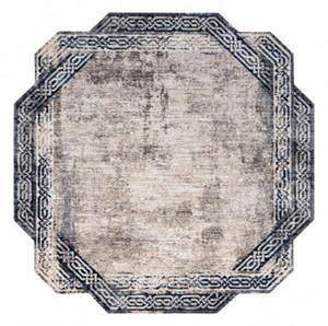 Kusový koberec Rám šedomodrý 2 195x195cm