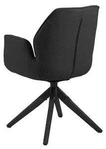 Židle otočné Aura tmavě šedá /černá, dřevo, barva: černá