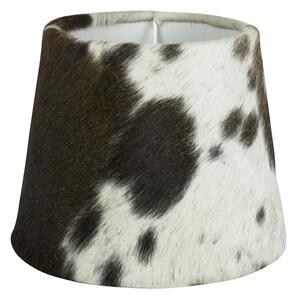 Stínidlo lampy z kravské kůže černá / bílá - Ø20*17cm