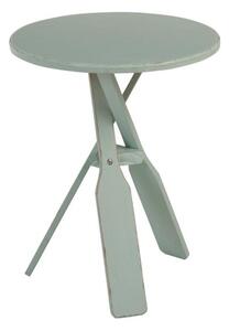 Mintový dřevěný odkládací stolek s pádly Paddles - Ø 45*56cm