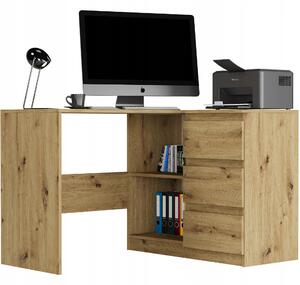 Rohový PC stolek Nolmir (artisan) (P). Akce -9%
