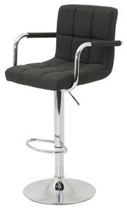 Barová židle GLORIA H černá/chrom