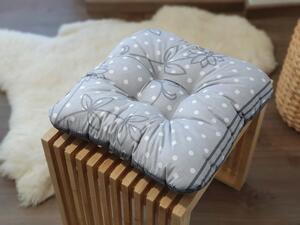 Písecké lůžkoviny Sedák na židli oboustranný - Bezkvět šedý