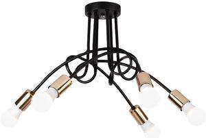 Toolight Lampa Paradise 5 černé zlato APP518-5C