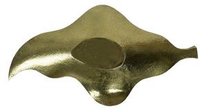 Zlatý dekorační kovový podnos / miska ve tvaru listu Banana- 36*18*3cm