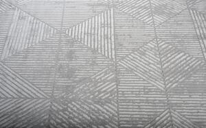 Koberec 3D Anett trojúhelníky, šedý
