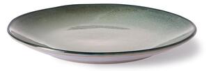 Tyrkysovo šedý ručně tvarovaný jídelní talíř Home Chef - 27*26,5*3cm