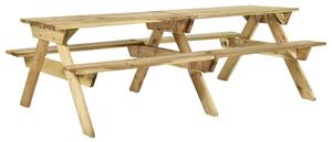 Piknikový stůl a lavice 220x122x72 cm impregnované borové dřevo