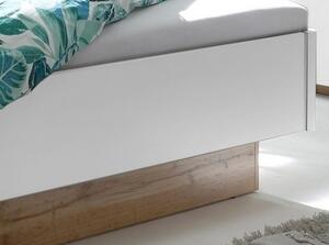 Postel s nočními stolky Capri 180x200 cm, dub wotan/bílá